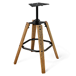 Барный стул со спинкой на 4-х коричневых ножках Бежевый Велюр Ava Charm варинант исполнения - 4 | Loft Concept в Воронеже