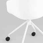 Офисное кресло из пластика с мягким сиденьем Eggshell Grey варинант исполнения - 8 | Loft Concept в Воронеже