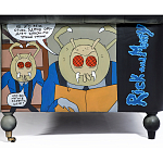 Кресло "Умный Умник" Rick and Morty graffiti chair натуральная кожа  варинант исполнения - 6 | Loft Concept в Воронеже