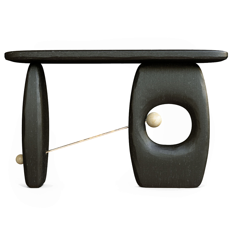 Консоль Lusitania Латунь Черный матовый в Воронеже | Loft Concept 