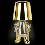 Настольная лампа фигурная золотого цвета с гладким абажуром Высота 19 см Sophia варинант исполнения - 1 | Loft Concept в Воронеже