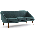 Трехместный диван с обивкой из велюра Belanger Sofa варинант исполнения - 2 | Loft Concept в Воронеже