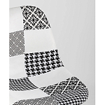 Пластиковый стул на ножках из массива бука Eames Черно-Белый Пэчворк варинант исполнения - 2 | Loft Concept в Воронеже