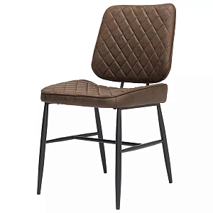 Стул с темно-коричневой обивкой из экокожи Benderson