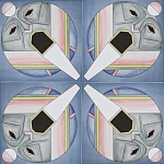 Плитка дизайнерская с узором Маска варинант исполнения - 1 | Loft Concept в Воронеже