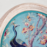 Стул из массива бука с изображением птиц и цветов Turquoise Beige Chinoiserie Garden Chair варинант исполнения - 3 | Loft Concept в Воронеже