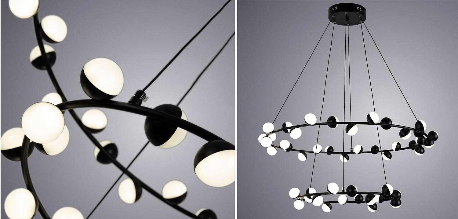 Люстра Vilelme Chandelier black double Люстра Vilelme Chandelier black double - Loft-Concept в Воронеже