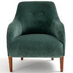 Кресло велюровое темно-зеленого цвета Diaspro Green Armchair варинант исполнения - 2 | Loft Concept в Воронеже