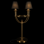 Настольная лампа на металлическом основании бронзового цвета с 4-мя черными конусовидными абажурами Dignity варинант исполнения - 2 | Loft Concept в Воронеже