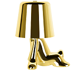 Настольная лампа фигурная золотого цвета с гладким абажуром Высота 17 см Sophia варинант исполнения - 4 | Loft Concept в Воронеже