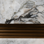 Тумба под телевизор с мраморной столешницей Uniqueness Marble варинант исполнения - 4 | Loft Concept в Воронеже