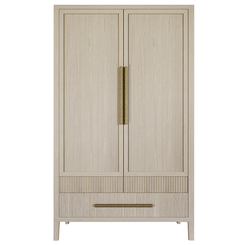 Шкаф платяной Primo с выдвижными ящиками шпон Черный дуб Древесина Золотой в Воронеже | Loft Concept 