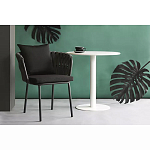 Стул мягкий с декором в виде плетеных лент на спинке и подлокотниках Semicircular Chair Decorated with Ribbons варинант исполнения - 5 | Loft Concept в Воронеже