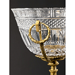 Чаша из рельефного стекла прозрачного цвета на бронзовой подставке Eden Garden варинант исполнения - 5 | Loft Concept в Воронеже