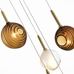 Люстра светодиодная с сферическими стеклянными плафонами Splatter варинант исполнения - 4 | Loft Concept в Воронеже