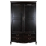 Шкаф черный с двумя дверцами и 4-мя ящиками Vintage  варинант исполнения - 1 | Loft Concept в Воронеже