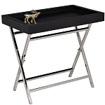 Стол сервировочный кожаный с декором в виде золотистой фигуркой лося Embodiment of Style варинант исполнения - 1 | Loft Concept в Воронеже