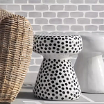 Дизайнерский журнальный стол белый в чёрный горох Gefan варинант исполнения - 1 | Loft Concept в Воронеже