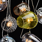 Люстра каскадная с 9-ю разноцветными стеклянными плафонами Kaleido варинант исполнения - 13 | Loft Concept в Воронеже