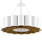 Люстра круглая фактурная в сочетании белого и золотого цвета Wide Stripes of Ribbon варинант исполнения - 4 | Loft Concept в Воронеже