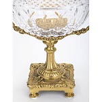 Чаша из рельефного стекла прозрачного цвета на бронзовой подставке Eden Garden варинант исполнения - 3 | Loft Concept в Воронеже