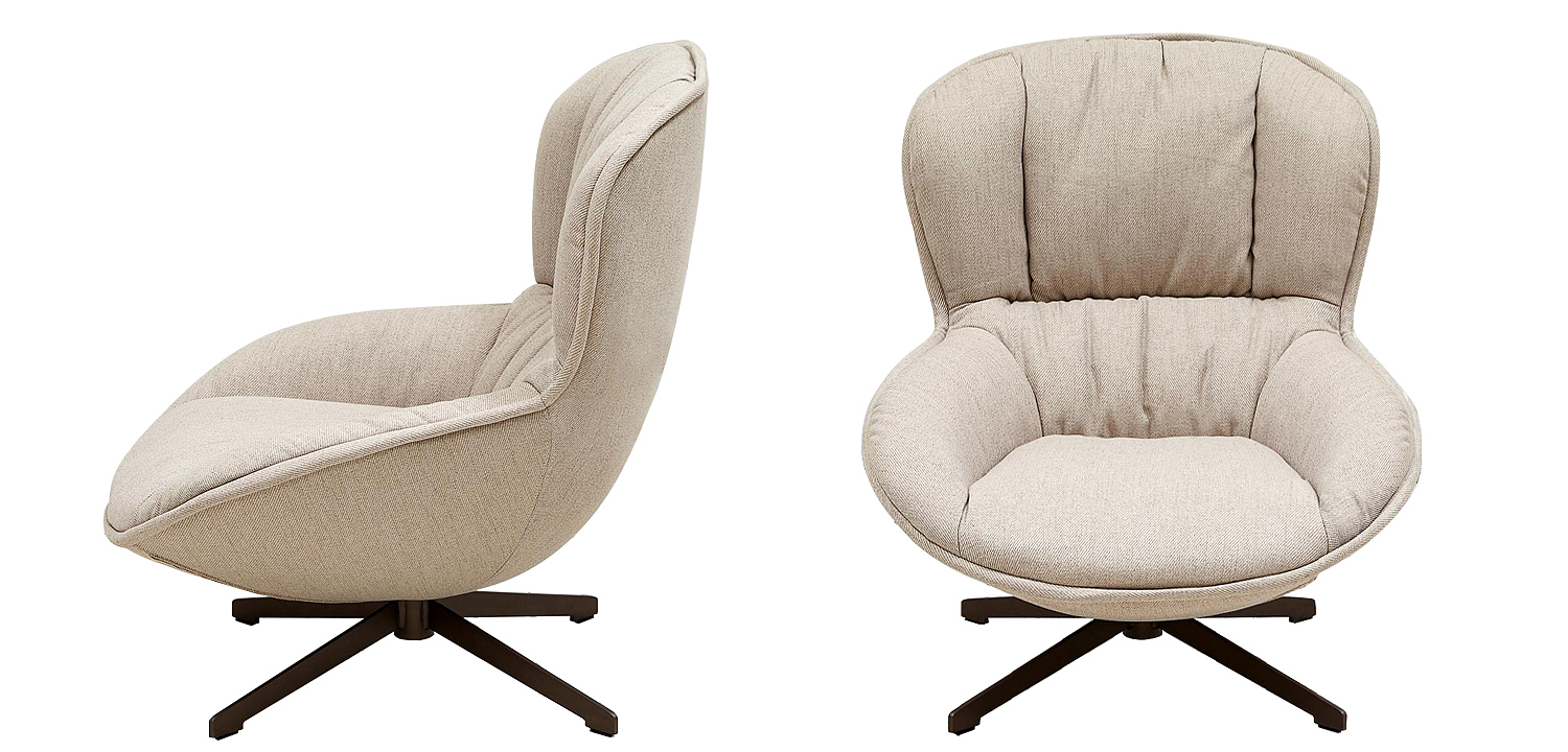 Кресло вращающееся бежевое Kemp Armchair Кресло вращающееся бежевое Kemp Armchair - Loft-Concept в Воронеже