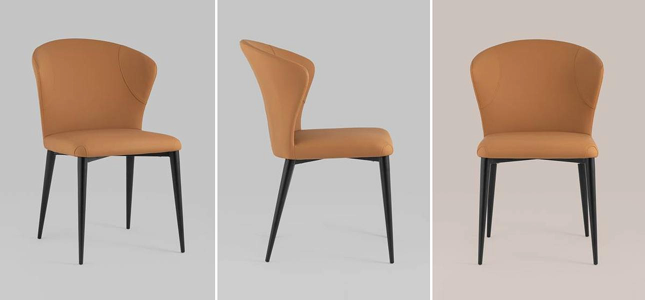 Стул Enigma Chair Оранжевая Экокожа Стул Enigma Chair Оранжевая Экокожа - Loft-Concept в Воронеже