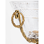 Чаша из рельефного стекла прозрачного цвета на бронзовой подставке Eden Garden варинант исполнения - 2 | Loft Concept в Воронеже