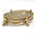 Чаша с орнаментом на ножках в виде бронзовых ангелов Eden Garden варинант исполнения - 2 | Loft Concept в Воронеже