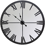 Часы настенные зеркальные с чёрным металлическим циферблатом Mirror Tower Clock варинант исполнения - 1 | Loft Concept в Воронеже