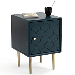 Тумба с одной дверцей Scale Ornament Blue Nightstand варинант исполнения - 1 | Loft Concept в Воронеже