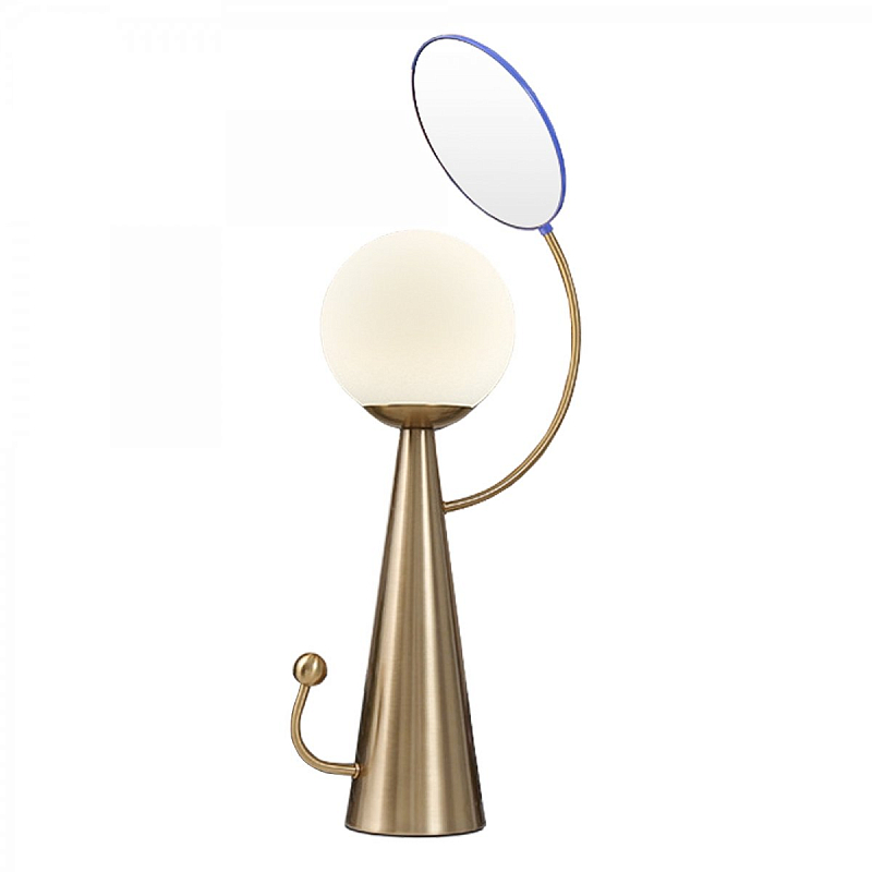 Настольная лампа SACHI SACHA TABLE LAMP Brass Белый Латунь Синий Настольная лампа SACHI SACHA TABLE LAMP Brass Белый Латунь Синий в Воронеже | Loft Concept