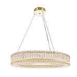 Люстра подвесная круглая из прозрачного хрусталя с золотым корпусом Selfsufficient варинант исполнения - 6 | Loft Concept в Воронеже