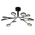 Люстра черного цвета с 12-ю круглыми плафонами Bendik Lighting варинант исполнения - 2 | Loft Concept в Воронеже