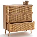 Комод с 3-мя ящиками из плетеного ротанга Ruiz Light Chest of Drawers варинант исполнения - 4 | Loft Concept в Воронеже