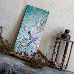 Постер на холсте в стиле шинуазри с изображением сада Chinoiserie Imperial Garden Peacocks on a Tree варинант исполнения - 2 | Loft Concept в Воронеже