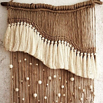 Дизайнерское Панно Дюна Макраме из нитей и бусин Wall Panel Dune варинант исполнения - 1 | Loft Concept в Воронеже