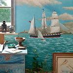 Обои ручная роспись Nantucket Crossing Brandt colourway on scenic paper варинант исполнения - 2 | Loft Concept в Воронеже