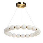 Люстра круглая с матовыми белыми шарами PEARLS Suspension варинант исполнения - 2 | Loft Concept в Воронеже