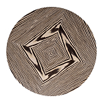 Столик журнальный круглый с полосатым узором Zebroids варинант исполнения - 2 | Loft Concept в Воронеже