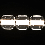 Люстра линейная с 6-ю прозрачными стеклянными плафонами округлой формы HANDLE GRAPE варинант исполнения - 5 | Loft Concept в Воронеже