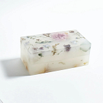 Шкатулка из эпоксидной смолы с цветами белая Epoxy Resin Rectangular Box White варинант исполнения - 3 | Loft Concept в Воронеже