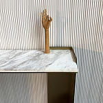 Консоль прямоугольная с основанием чёрного и золотого цвета Wrap варинант исполнения - 3 | Loft Concept в Воронеже