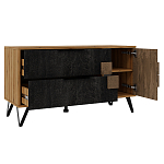 ТВ-тумба с  2-мя ящиками и закрытыми полками Stone Effect варинант исполнения - 4 | Loft Concept в Воронеже