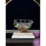 Чаша квадратная из прозрачного стекла с фигурками разноцветных птиц Eden Garden варинант исполнения - 2 | Loft Concept в Воронеже