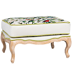 Банкетка золотистая из натурального бука с изображением птиц и цветов Blooming Birds варинант исполнения - 1 | Loft Concept в Воронеже