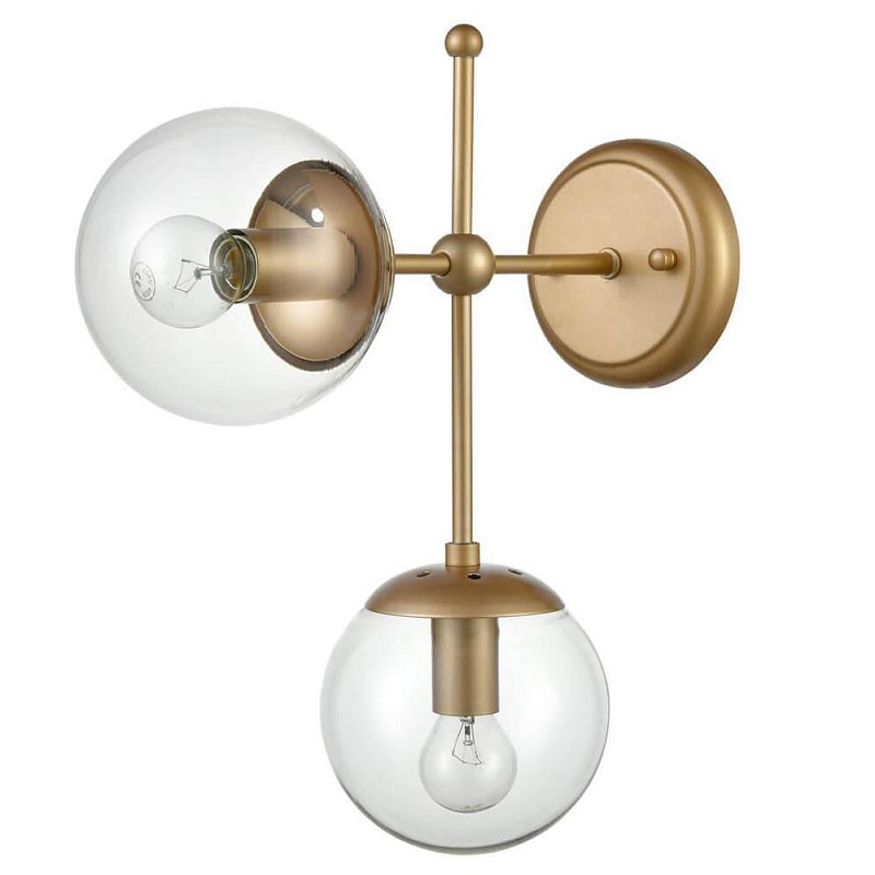 Бра Gold Balls Bra 2 Золотой Прозрачный Бра Gold Balls Bra 2 Золотой Прозрачный в Воронеже | Loft Concept