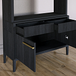 Стеллаж Primo с ящиками Черный дуб  варинант исполнения - 6 | Loft Concept в Воронеже