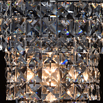 Бра настенное цвета хром с прозрачными квадратными хрустальными подвесками Crystal Regena варинант исполнения - 6 | Loft Concept в Воронеже