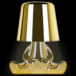 Настольная лампа фигурная золотого цвета с гладким абажуром Высота 16 см Sophia варинант исполнения - 1 | Loft Concept в Воронеже